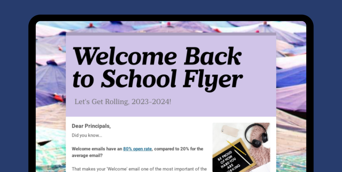 Welcome Back to School Flyer newsletter template.