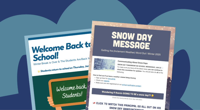 Design with two newsletter templates for