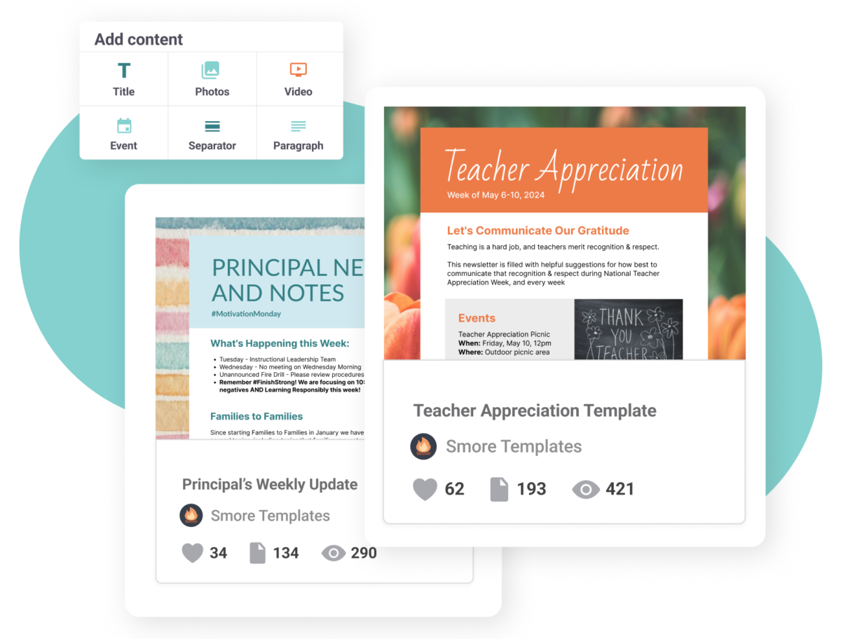 Teacher Appreciation newsletter template.