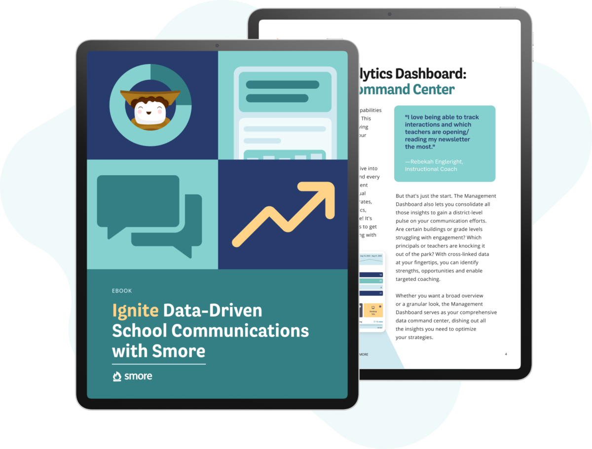 eBook Ignite Data-Driven School Communications shown on ipads