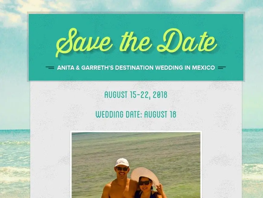 Save The Date newsletter template.